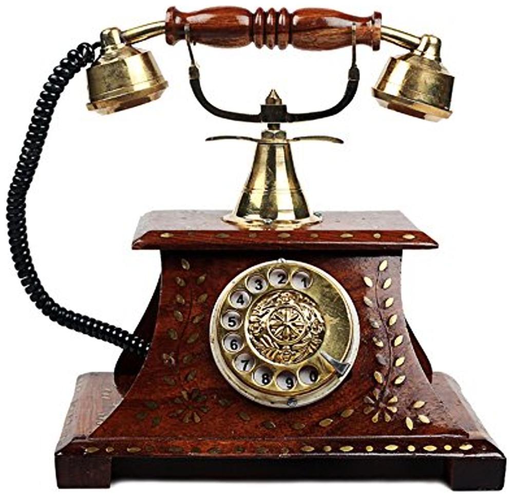 Worthy Shoppee Rosewood Antique Operational Telephone Maharaja Style 
Worthy Shoppee Rosewood Antique Operational Telephone Maharaja Style