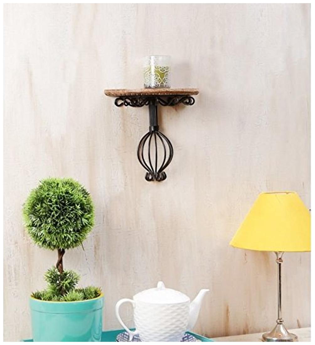 Worthy Shoppee Beautiful Wood Wrought Iron Fancy Brown Wooden Handicrafts Wall Shelf
Worthy Shoppee Beautiful Wood Wrought Iron Fancy Brown Wooden Handicrafts Wall Shelf