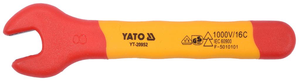 YATO YT-20952 Multi- Flat Insulated Single Sided 8 mm mm Single Sided Open End Wrench ()
YATO YT-20952 Multi- Flat Insulated Single Sided 8 mm mm Single Sided Open End Wrench ()