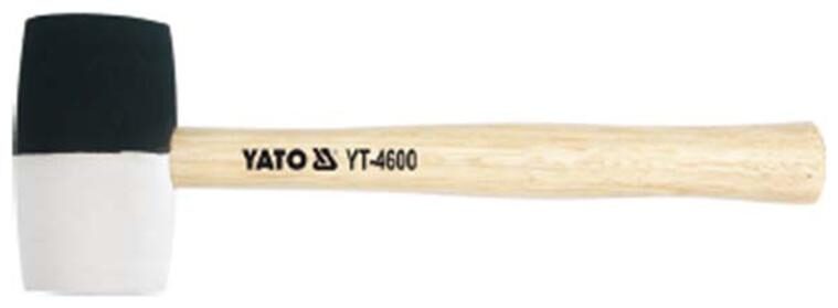 YATO YT-4605 Rubber Mallet Wooden handle YT-46-White and Black Color Head Speciality Hammer (0 98 kg)
YATO YT-4605 Rubber Mallet Wooden handle YT-46-White and Black Color Head Speciality Hammer (0 98 kg)