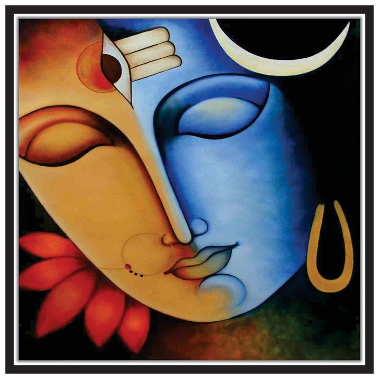 Yogine Modern Art Painting Of Lord Shiva Maa Parvati s Ardhnareshwar Beautiful Decor Piece With Message Self Adhesive Unframed Rolled Sticker Size -12 in x 12 in Multicolur
Yogine Modern Art Painting Of Lord Shiva Maa Parvati s Ardhnareshwar Beautiful Decor Piece With Message Self Adhesive Unframed Rolled Sticker Size -12 in x 12 in Multicolur