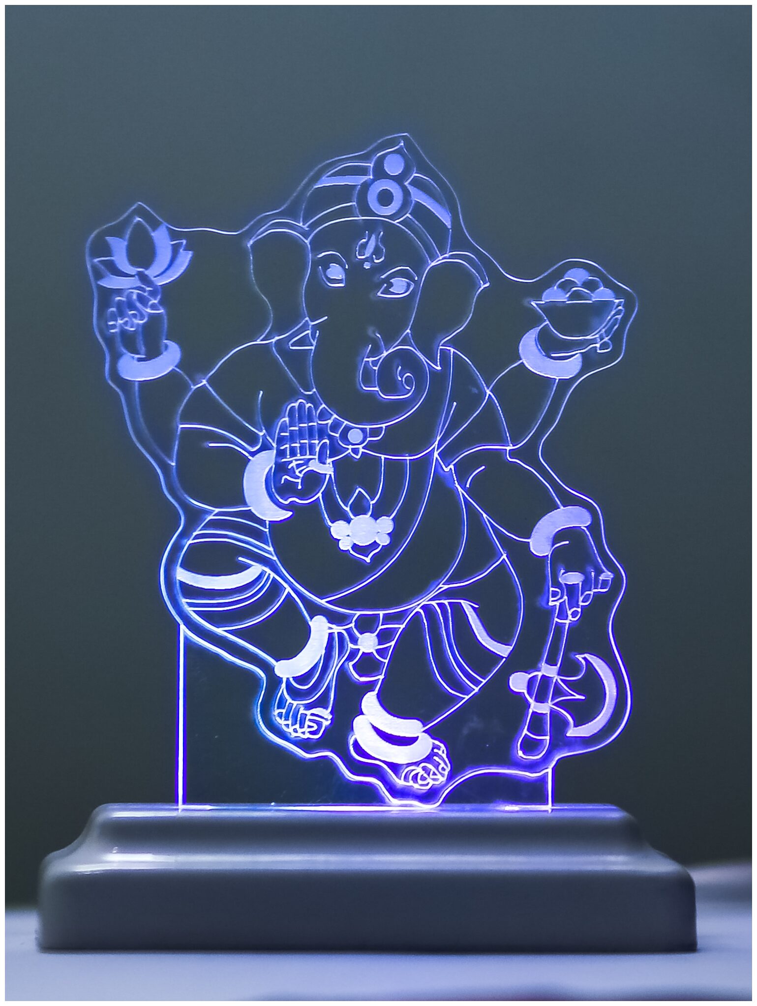 Yonker LED Acrylic God Ganesha Ganesh Ji Night Lamp Color Changing LED Table 3D Decoration for Bedroom Corridor Living Room shrine temple festivals(10 cm Multicolor)
Yonker LED Acrylic God Ganesha Ganesh Ji Night Lamp Color Changing LED Table 3D Decoration for Bedroom Corridor Living Room shrine temple festivals(10 cm Multicolor)