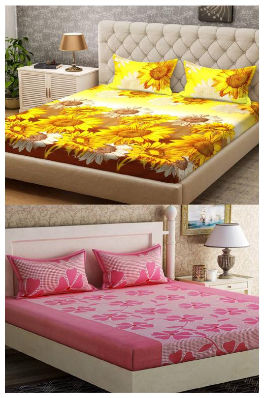 ZDECOR Microfiber 3D Printed Double Size Bedsheet 120 TC ( 1 Bedsheet With 2 Pillow Covers Multi )
ZDECOR Microfiber 3D Printed Double Size Bedsheet 120 TC ( 1 Bedsheet With 2 Pillow Covers Multi )