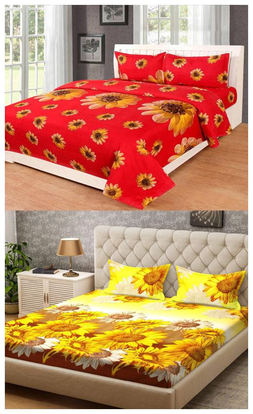 ZDECOR Microfiber 3D Printed Double Size Bedsheet 120 TC ( 1 Bedsheet With 2 Pillow Covers Multi )
ZDECOR Microfiber 3D Printed Double Size Bedsheet 120 TC ( 1 Bedsheet With 2 Pillow Covers Multi )