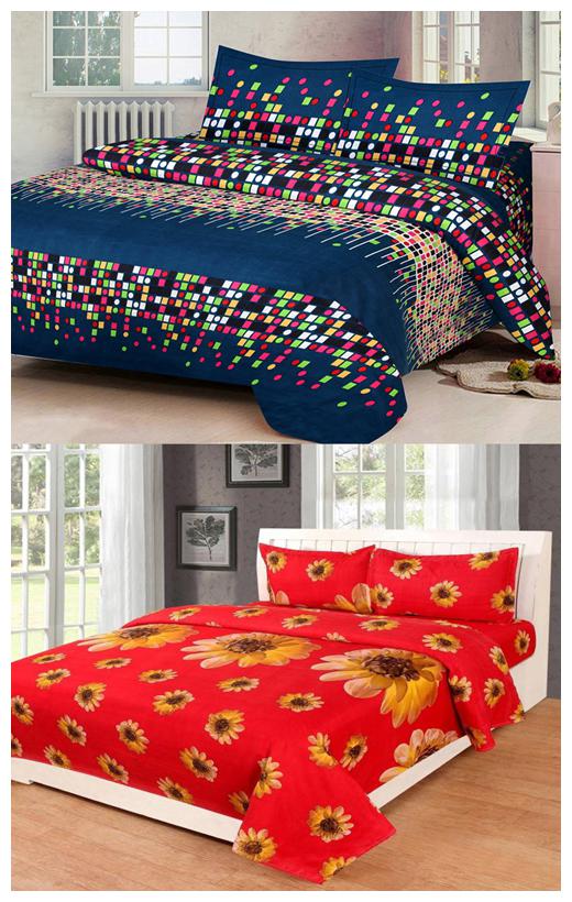 ZDECOR Microfiber 3D Printed Double Size Bedsheet 120 TC ( 1 Bedsheet With 2 Pillow Covers Multi )
ZDECOR Microfiber 3D Printed Double Size Bedsheet 120 TC ( 1 Bedsheet With 2 Pillow Covers Multi )