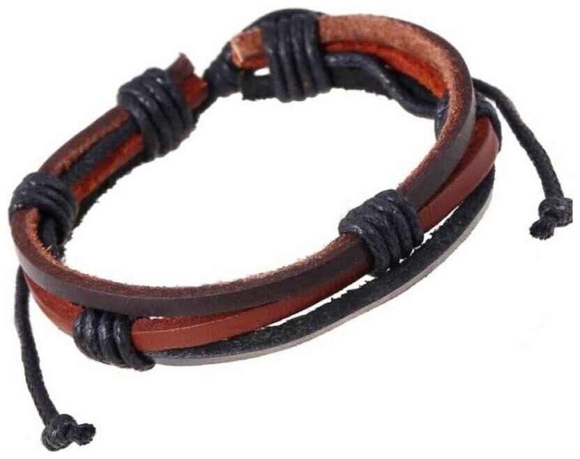A multi leaf with black brown color of combination in a bundle of leather bracelet CLEATHER37
A multi leaf with black brown color of combination in a bundle of leather bracelet CLEATHER37