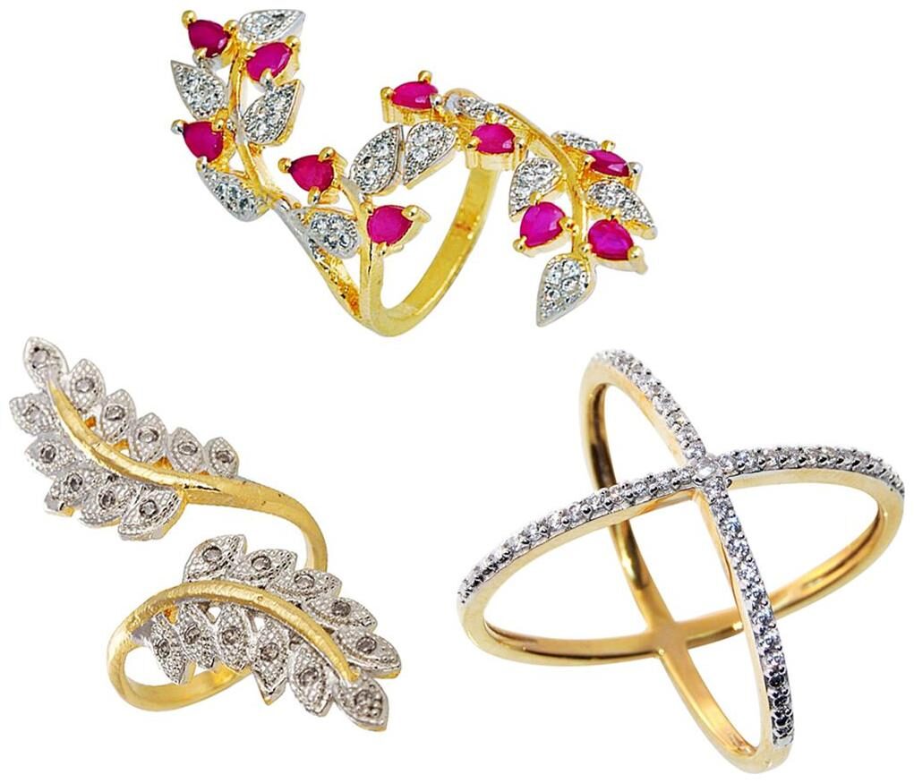 Aabhu American Diamond Stylish Combo of 3 Party Wear Finger Rings Jewellery For Women And Girls
Aabhu American Diamond Stylish Combo of 3 Party Wear Finger Rings Jewellery For Women And Girls