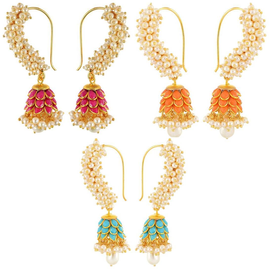 Aabhu Fashion Jewellery Gold Plated Modern Fancy Party Wear Regular Jhumka Jhumki Combo of 3 Pairs Earrings For Women And Girl
Aabhu Fashion Jewellery Gold Plated Modern Fancy Party Wear Regular Jhumka Jhumki Combo of 3 Pairs Earrings For Women And Girl