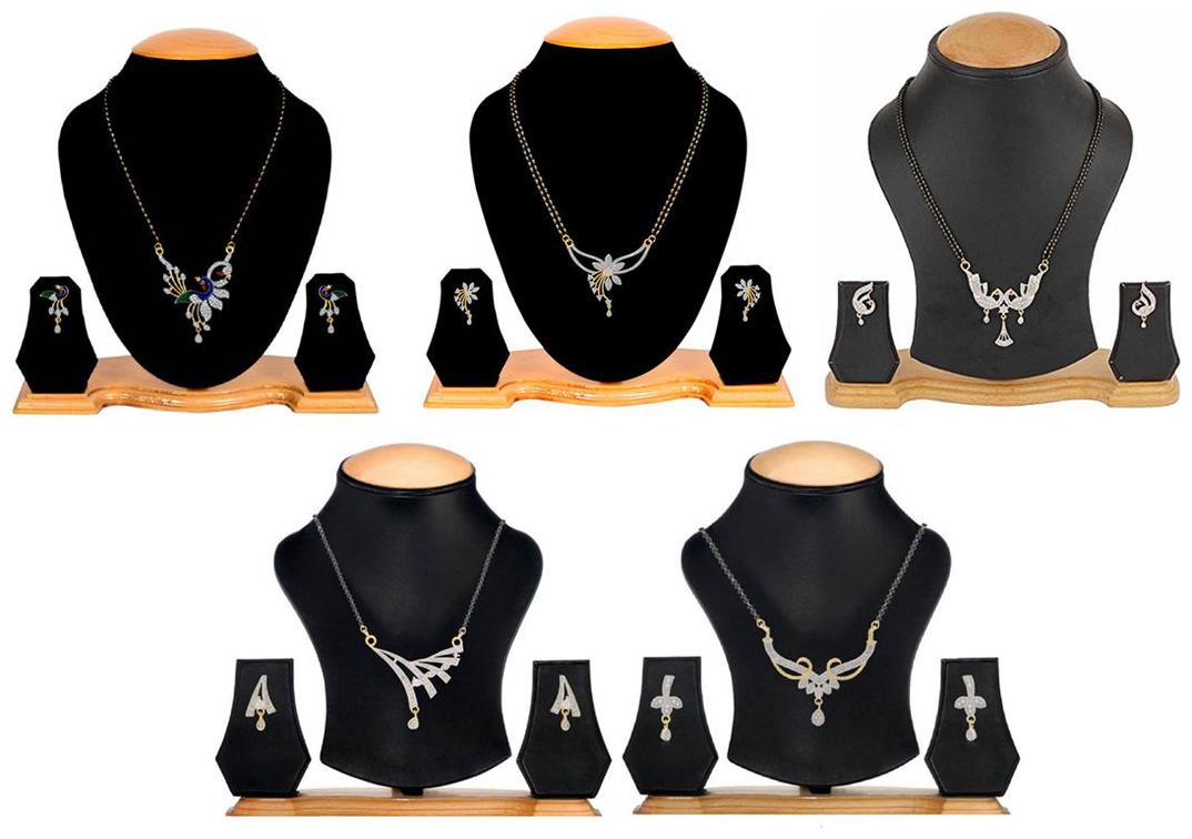 Aabhu Popular Combo of 5 Mangalsutra with Chain and Earrings Jewellery Set for Women
Aabhu Popular Combo of 5 Mangalsutra with Chain and Earrings Jewellery Set for Women