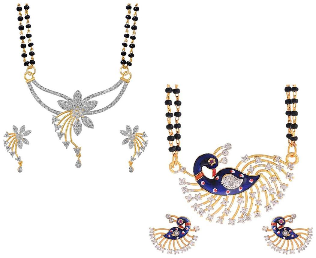 Aabhu Popular Combo of 2 Mangalsutra with Earrings Pair Jewellery Set for Women
Aabhu Popular Combo of 2 Mangalsutra with Earrings Pair Jewellery Set for Women
