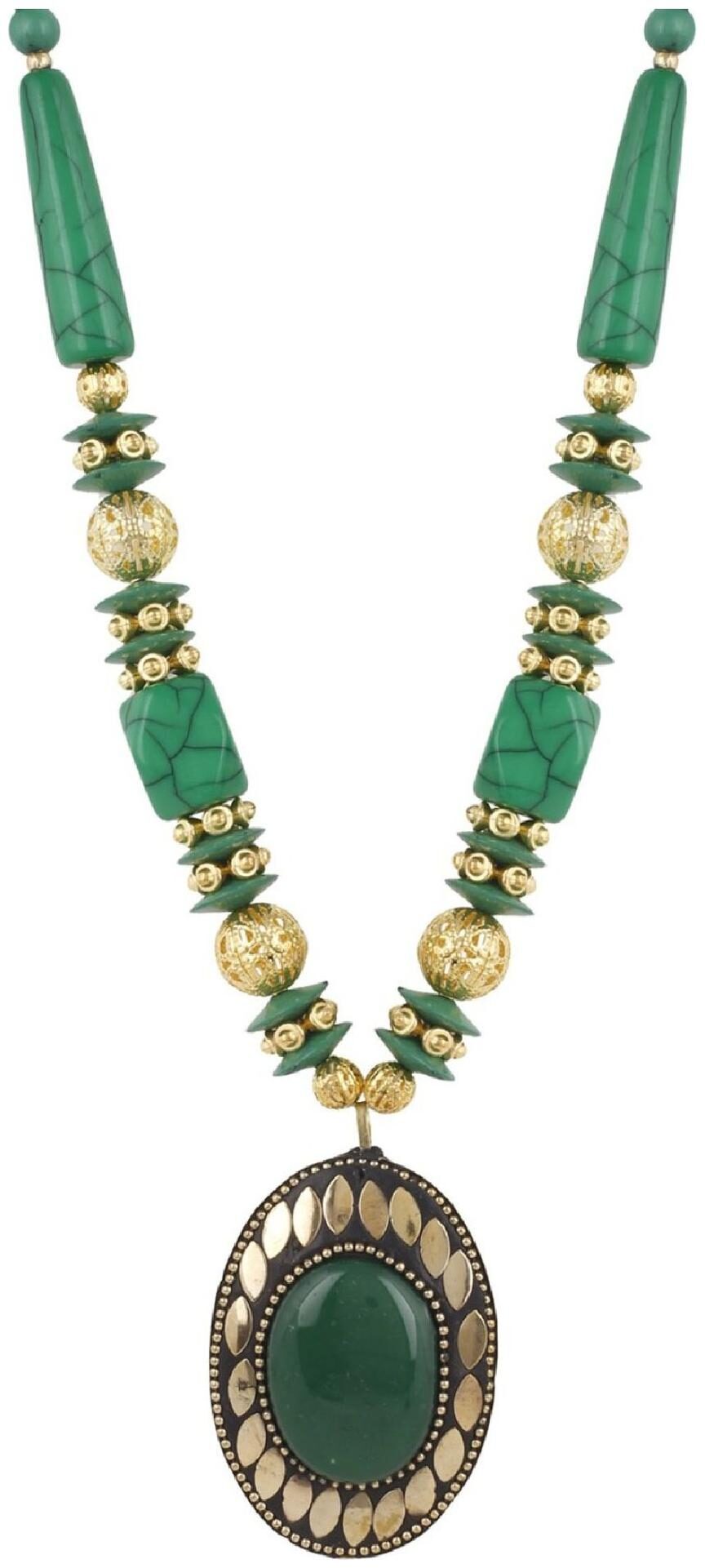 Aabhu Stone And Glass Beaded Trendy Tibetan Style Necklace Earrings Set Tribal Antique Jewellery for Women And Girl
Aabhu Stone And Glass Beaded Trendy Tibetan Style Necklace Earrings Set Tribal Antique Jewellery for Women And Girl