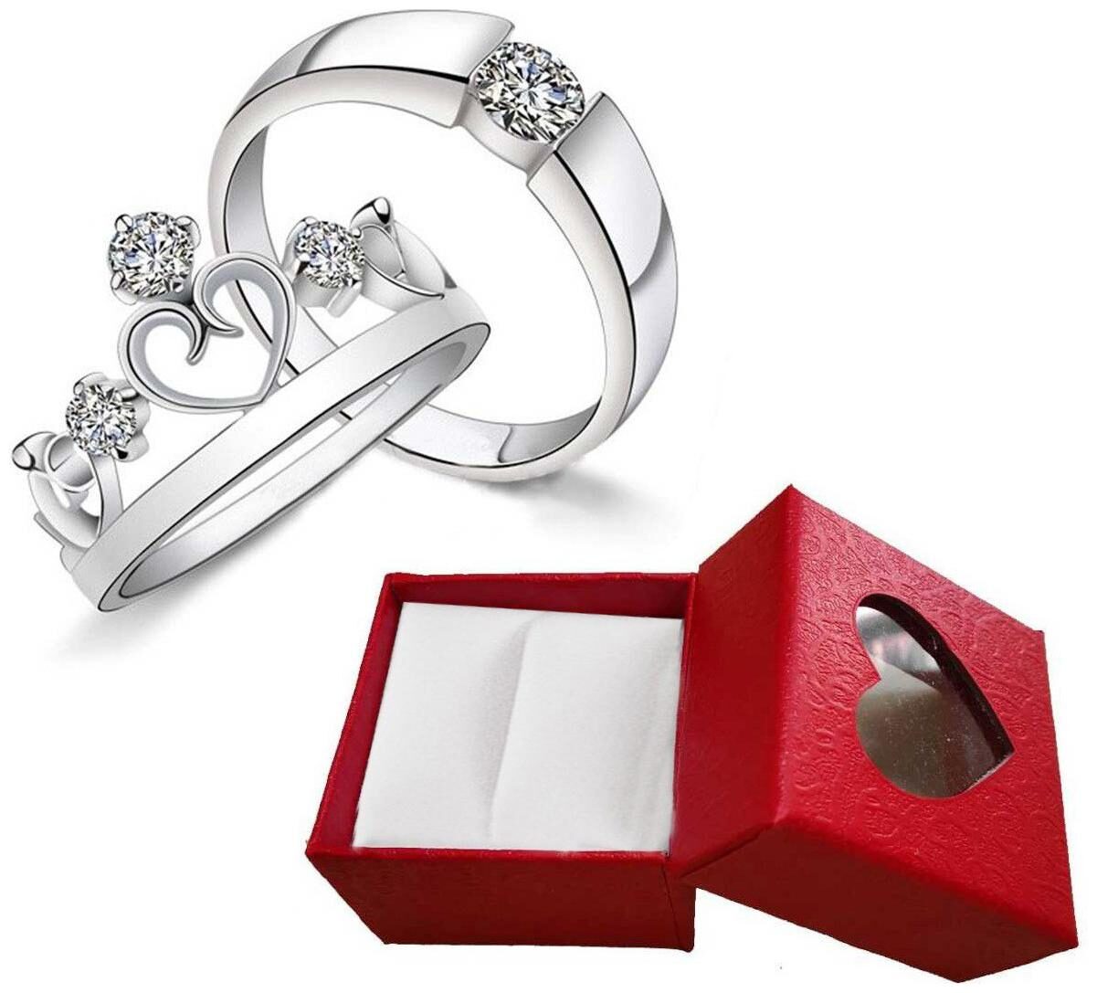 Adjustable Couple Rings for lovers in Silver Plated Valentine Gift Proposal Ring for Your Love Once
Adjustable Couple Rings for lovers in Silver Plated Valentine Gift Proposal Ring for Your Love Once