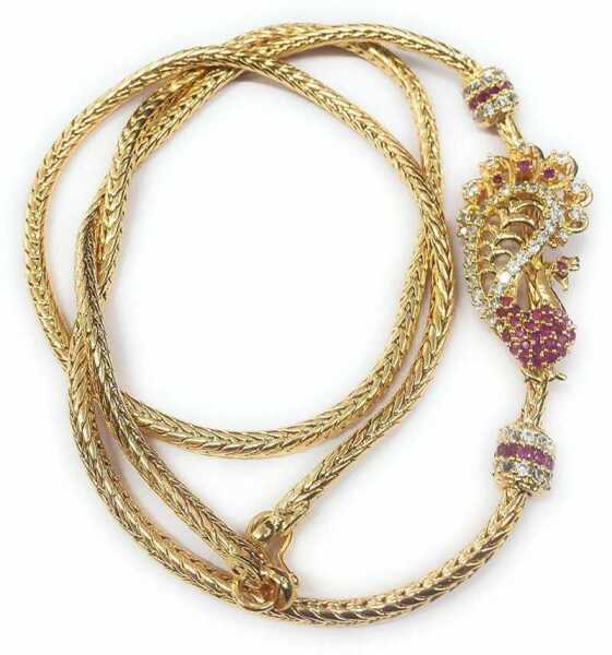 AFJGOLD One Gram Gold Plated Traditional Jewellery Mugappu Chain For Women And Girls
AFJGOLD One Gram Gold Plated Traditional Jewellery Mugappu Chain For Women And Girls