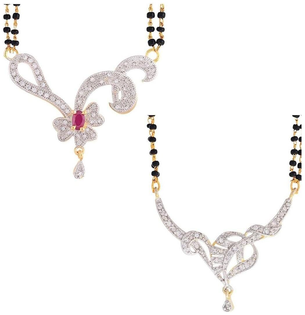 Bhagya Lakshmi Women s Pride American Diamond Gold Plated Mangalsutra Combo Pendant with Chain for Women
Bhagya Lakshmi Women s Pride American Diamond Gold Plated Mangalsutra Combo Pendant with Chain for Women