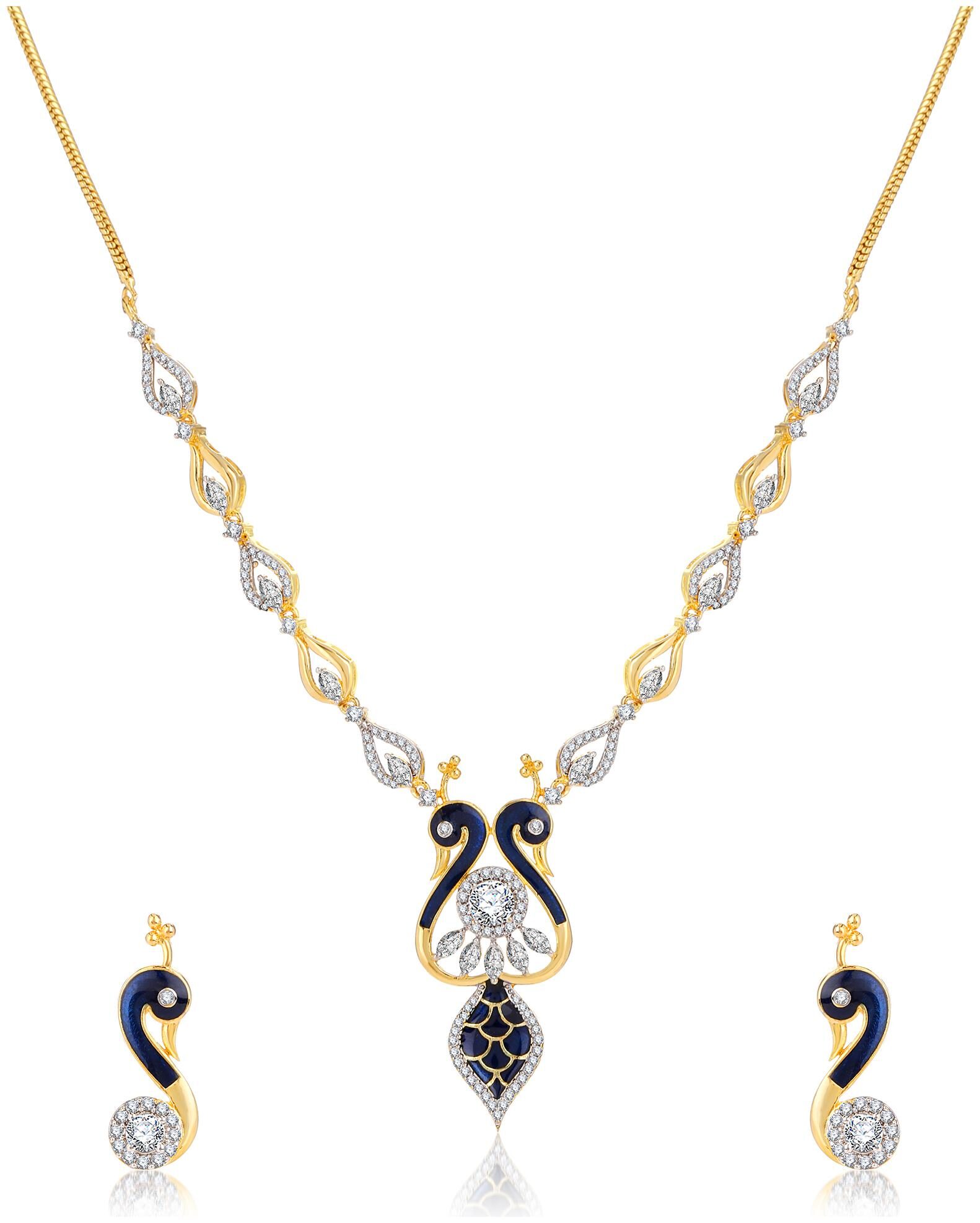 Creation Plaisir Gold Plated Cz Stone Necklace And Earrings Set For Women And Girls
Creation Plaisir Gold Plated Cz Stone Necklace And Earrings Set For Women And Girls