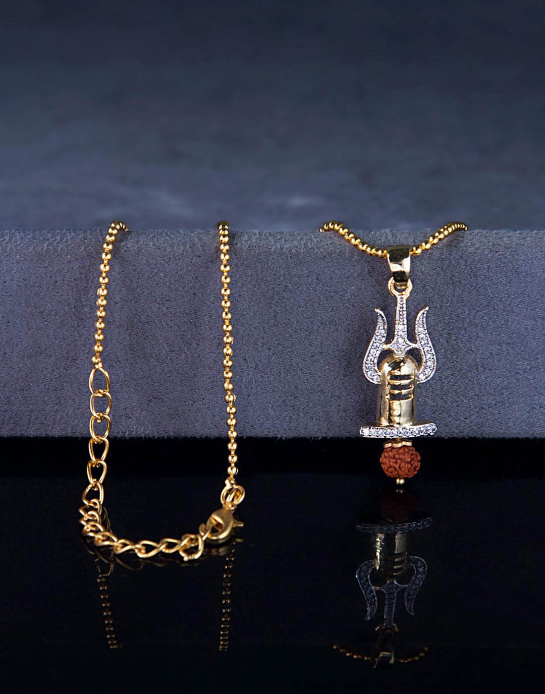 Dare by Voylla Men s Trishul With Shivling Pendant With Chain Graced With Rudraksha
Dare by Voylla Men s Trishul With Shivling Pendant With Chain Graced With Rudraksha
