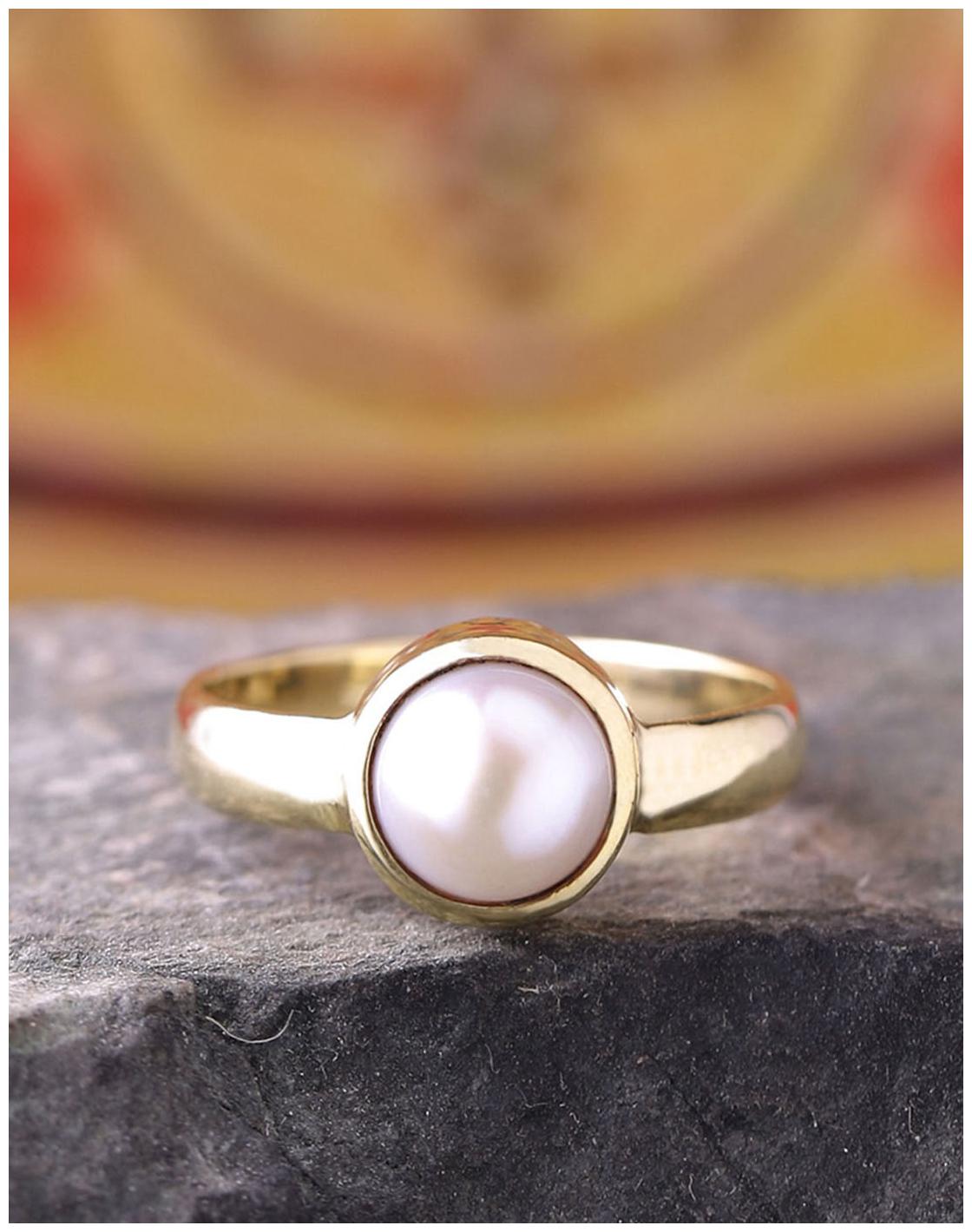 Dare by Voylla Pearl (Moti) 5 25 Ratti Ashtadhatu Rashi Ratna Ring with original Lab Test Certificate
Dare by Voylla Pearl (Moti) 5 25 Ratti Ashtadhatu Rashi Ratna Ring with original Lab Test Certificate