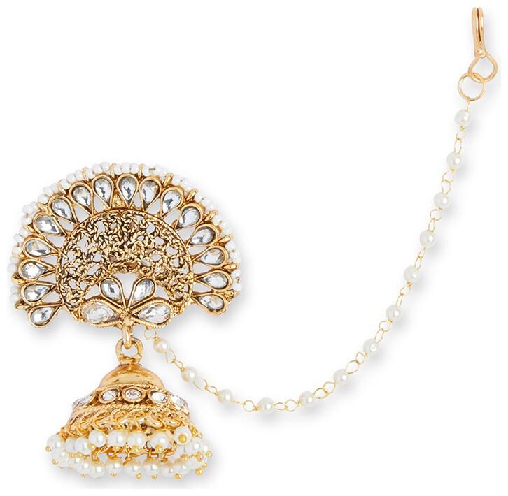 DC Stylish Gold Plated Latest Design Stone Studded Pearl Jhumki Earring With Sahare for Women and Girls AG-ER-3655
DC Stylish Gold Plated Latest Design Stone Studded Pearl Jhumki Earring With Sahare for Women and Girls AG-ER-3655