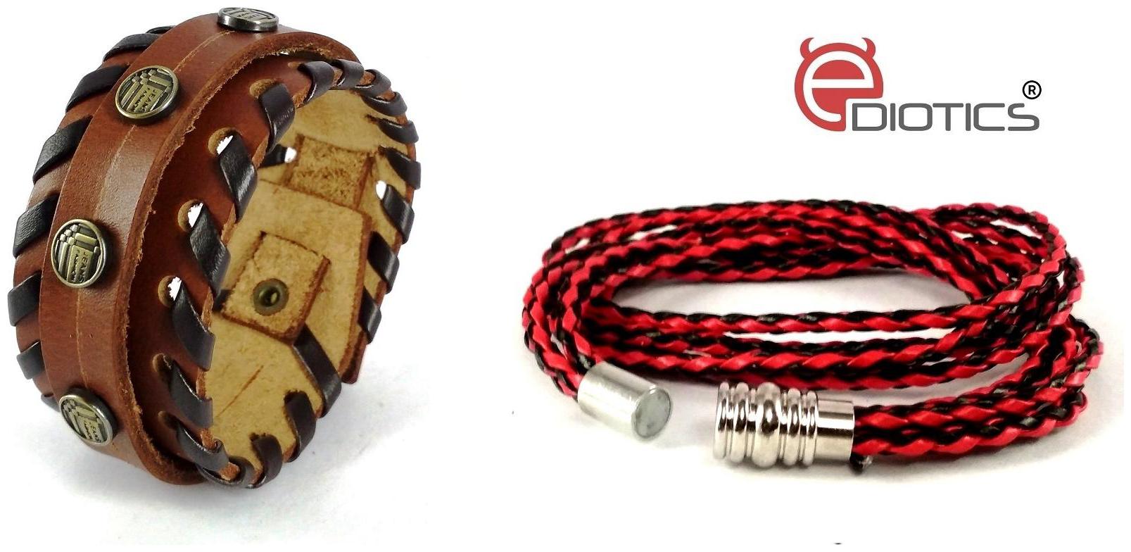 Ediotics Trendy Stylish Handcrafted Leather Wrist Band Bracelets Combo for Men (Code MB1 MB12)
Ediotics Trendy Stylish Handcrafted Leather Wrist Band Bracelets Combo for Men (Code MB1 MB12)