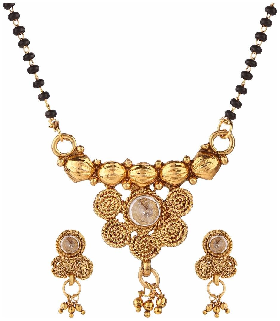 Efulgenz Antique Jewellery Gold Plated Ethnic Mangalsutra Pendant with chain for Women
Efulgenz Antique Jewellery Gold Plated Ethnic Mangalsutra Pendant with chain for Women
