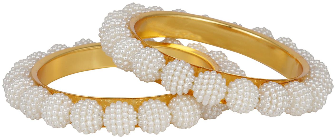 Efulgenz Fashion Stylish Fancy Party Wedding Wear Gold Plated Traditional Pearl Bangle Set (2 piece) for Women Girls
Efulgenz Fashion Stylish Fancy Party Wedding Wear Gold Plated Traditional Pearl Bangle Set (2 piece) for Women Girls