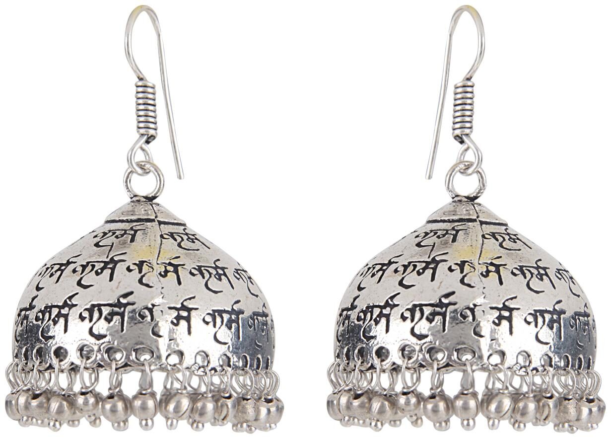 Efulgenz Fashion Jewellery Stylish Antique Boho Vintage Oxidised Silver Statement Mantra Shlok Jhumka Jhumki Earrings
Efulgenz Fashion Jewellery Stylish Antique Boho Vintage Oxidised Silver Statement Mantra Shlok Jhumka Jhumki Earrings