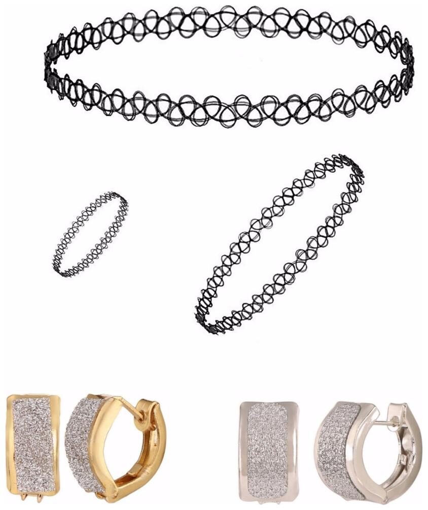 Efulgenz Jewellery Combo of Trendy Strechable Choker with Bracelet Ring and Fancy Party Wear Earrings for Girls and Women
Efulgenz Jewellery Combo of Trendy Strechable Choker with Bracelet Ring and Fancy Party Wear Earrings for Girls and Women