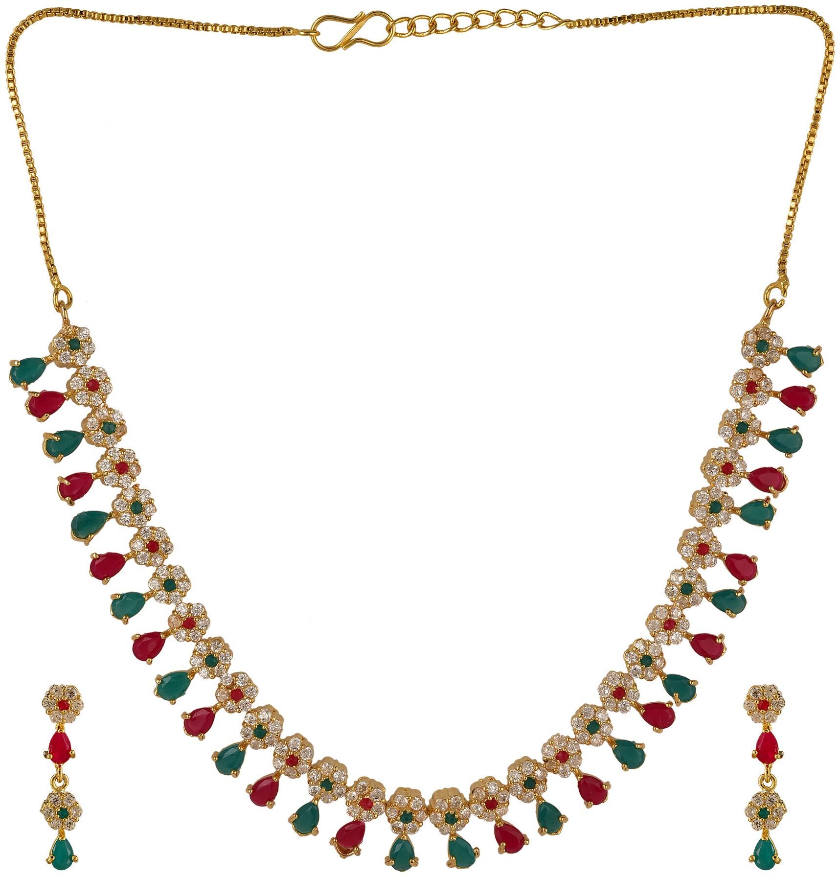 Efulgenz Stylish Trendy Fancy Party Wear Gold Plated Cubic Zirconia CZ Necklace Earrings Jewellery Set
Efulgenz Stylish Trendy Fancy Party Wear Gold Plated Cubic Zirconia CZ Necklace Earrings Jewellery Set
