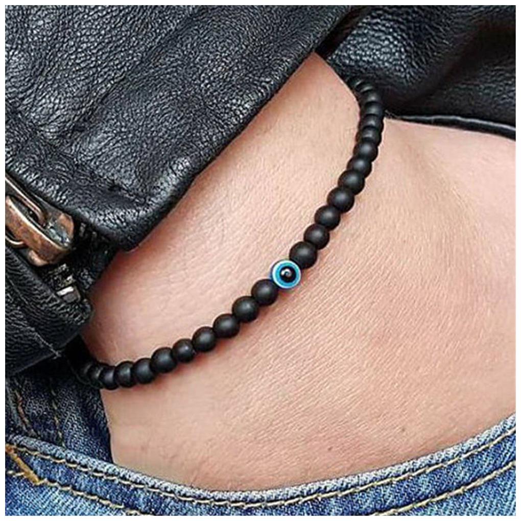 Fabula Jewellery Black Blue Goodluck Evil Eye Beads Adjustable Bracelet for Men Boys
Fabula Jewellery Black Blue Goodluck Evil Eye Beads Adjustable Bracelet for Men Boys