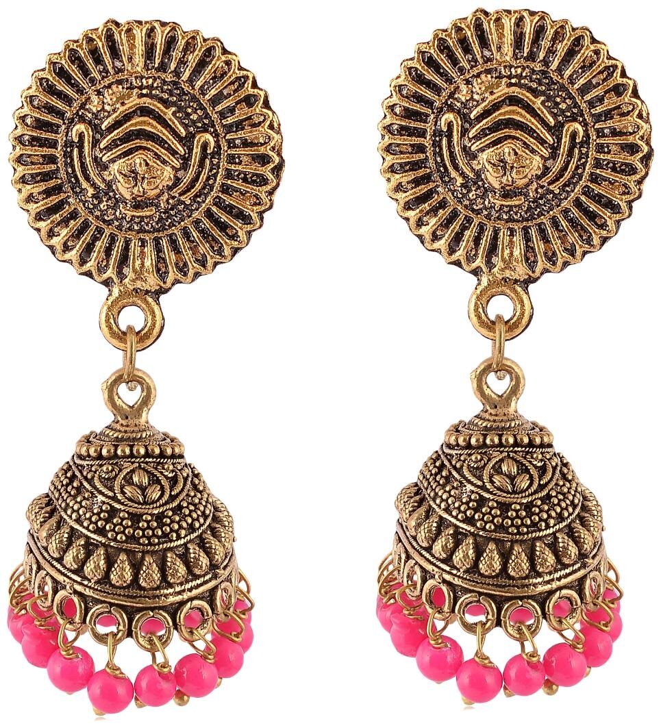 Fashion For Sure Womens Earring Pink Oxidized Silver Jhumki Earrings for Women (E219 1)
Fashion For Sure Womens Earring Pink Oxidized Silver Jhumki Earrings for Women (E219 1)