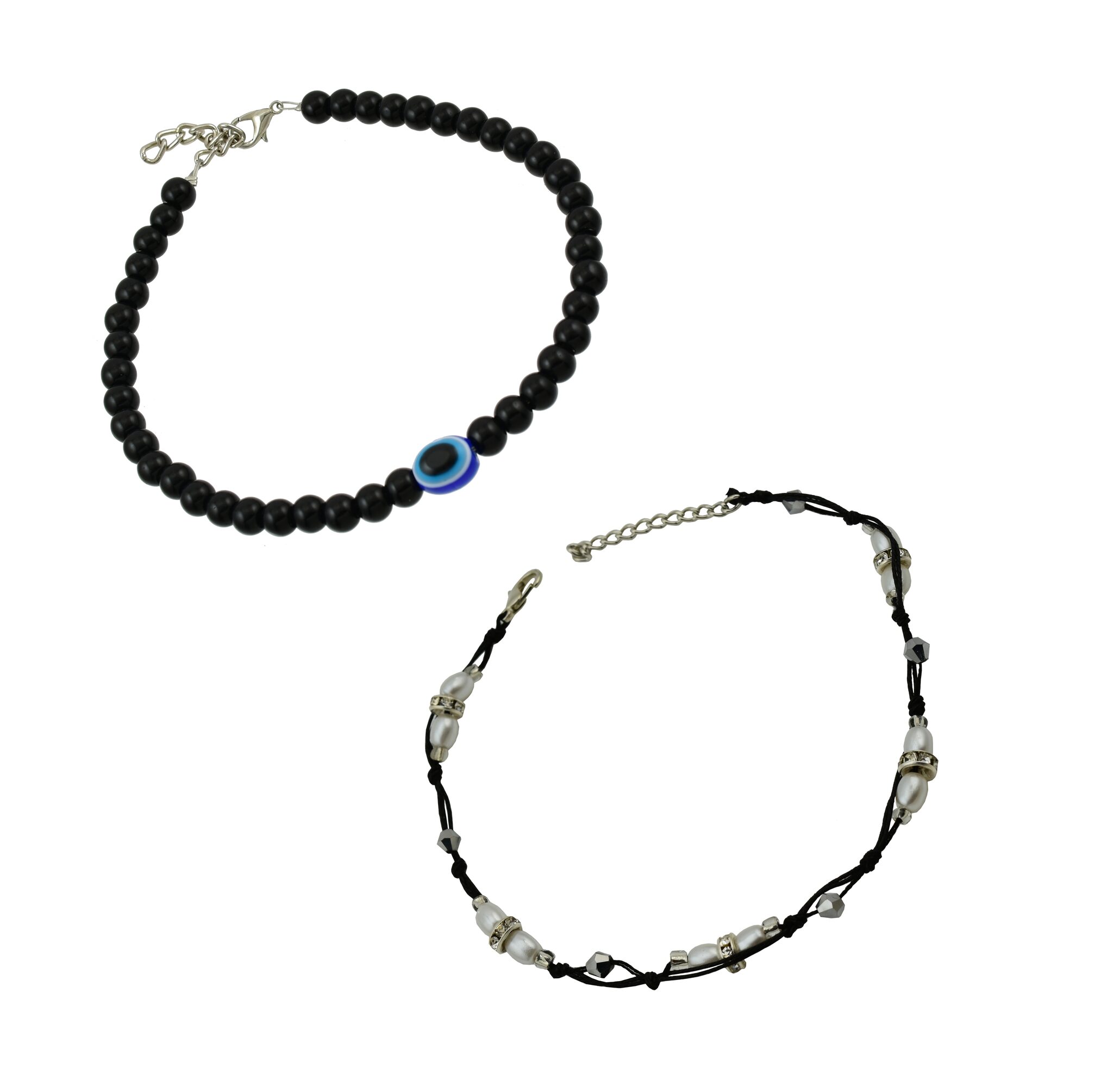 High Trendz Evil Eye Bead And Black Thread Single Anklets Pack for Women and Girls (2 Single Anklets)
High Trendz Evil Eye Bead And Black Thread Single Anklets Pack for Women and Girls (2 Single Anklets)