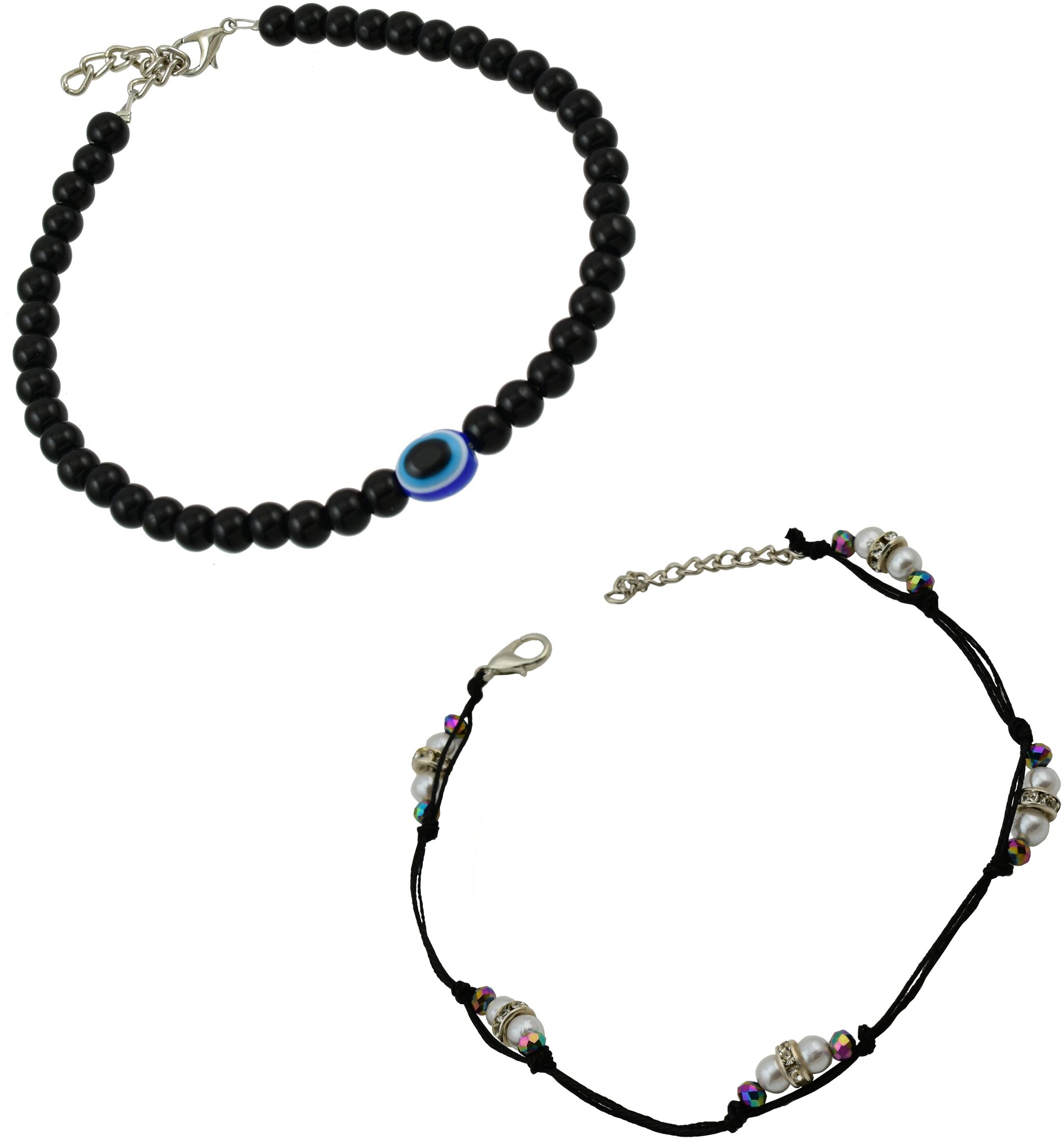 High Trendz Evil Eye Bead And Black Thread Single Anklets Pack for Women and Girls (2 Single Anklets)
High Trendz Evil Eye Bead And Black Thread Single Anklets Pack for Women and Girls (2 Single Anklets)