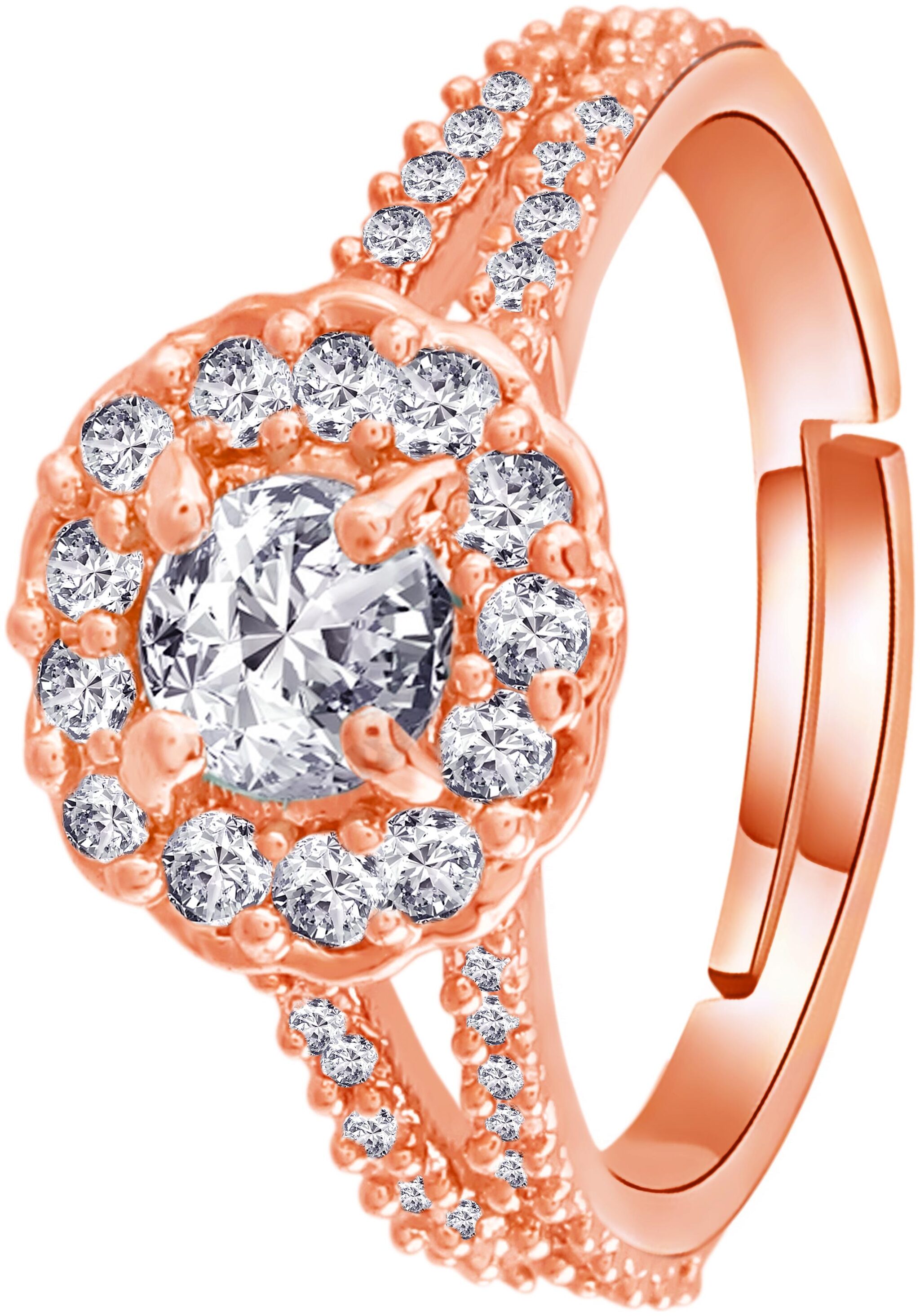 Etnico Rose Gold Plated Elegant CZ American Diamond Adjustable Ring For Women (FL175RG)
Etnico Rose Gold Plated Elegant CZ American Diamond Adjustable Ring For Women (FL175RG)