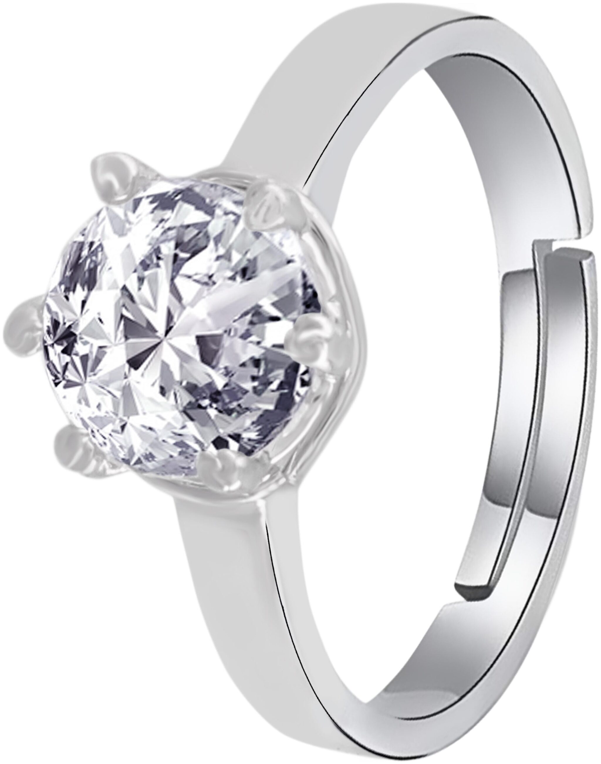 Etnico Silver Plated Elegant CZ American Diamond Adjustable Ring For Women (FL179)
Etnico Silver Plated Elegant CZ American Diamond Adjustable Ring For Women (FL179)