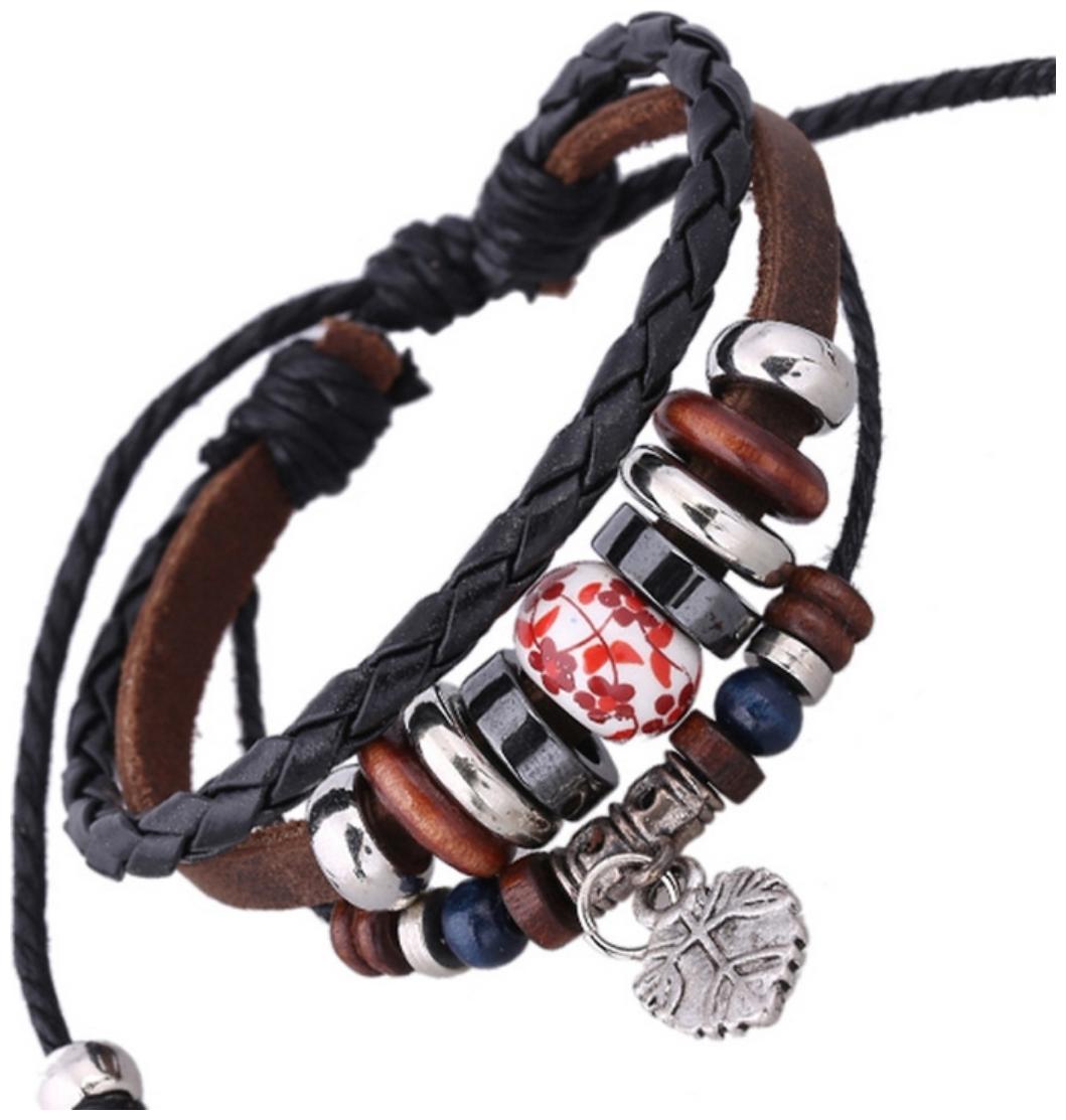 (J203) fashion bracelet beads leather bracelet manufacturers sell direct heating personality
(J203) fashion bracelet beads leather bracelet manufacturers sell direct heating personality