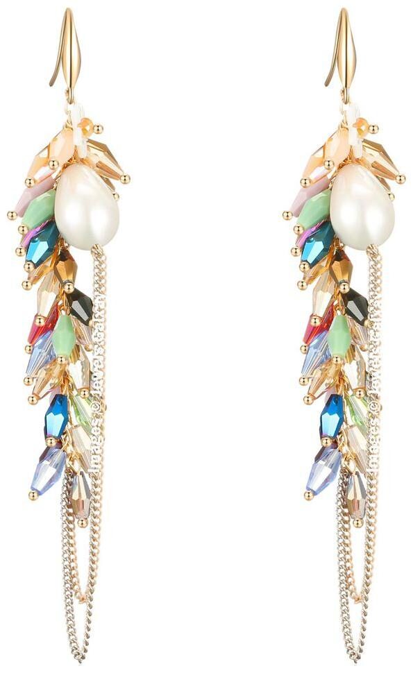 Jewels Galaxy Luxuria Edition Hanging Hook Glitzy Pair Of Oxidized Chains Colorful Onyx Studded Tassel Earrings For Women Girls
Jewels Galaxy Luxuria Edition Hanging Hook Glitzy Pair Of Oxidized Chains Colorful Onyx Studded Tassel Earrings For Women Girls