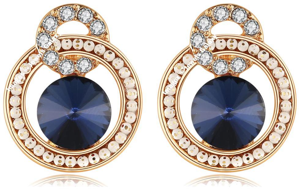 Jewels Galaxy Luxuria Edition Elegant AAA Zircon Dark Blue Stone Circular Pair Of 18K Rosegold Clip-On Earrings For Women Girls
Jewels Galaxy Luxuria Edition Elegant AAA Zircon Dark Blue Stone Circular Pair Of 18K Rosegold Clip-On Earrings For Women Girls