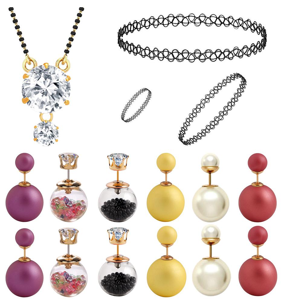Jewels Galaxy Exclusive Ball Shaped Multicolor Earrings Mangalsutra Necklace Bracelet And Ring Combo
Jewels Galaxy Exclusive Ball Shaped Multicolor Earrings Mangalsutra Necklace Bracelet And Ring Combo