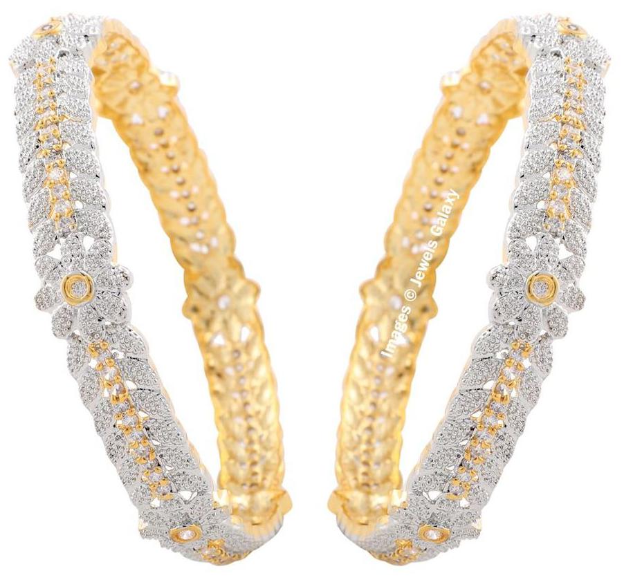 Jewels Galaxy Sparkling Gold Plated Floral Design AD Bangle Set For Women - Set of 2
Jewels Galaxy Sparkling Gold Plated Floral Design AD Bangle Set For Women - Set of 2
