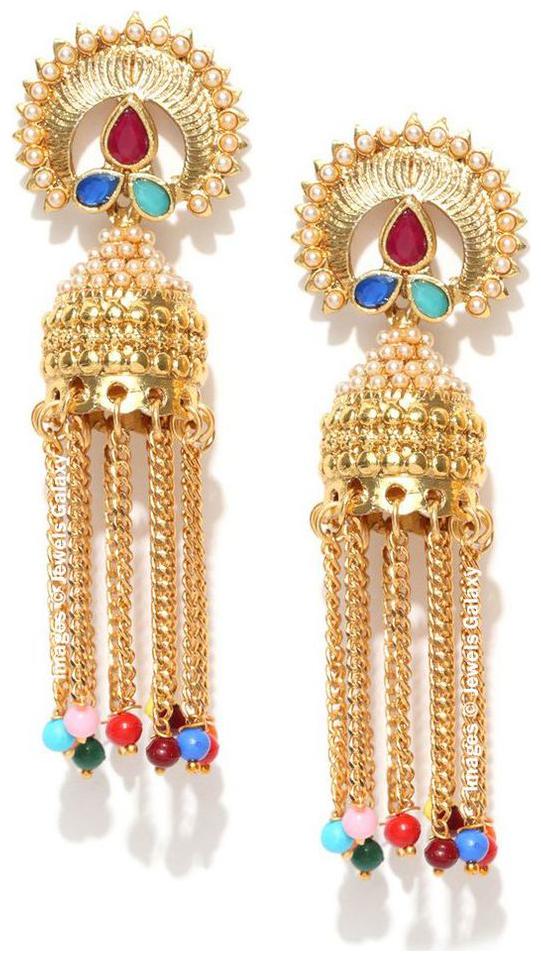 Jewels Galaxy Exclusive Limited Edition Exotic Pearls Colorful Beads Chain Drop Traditional Earrings For Women Girls
Jewels Galaxy Exclusive Limited Edition Exotic Pearls Colorful Beads Chain Drop Traditional Earrings For Women Girls