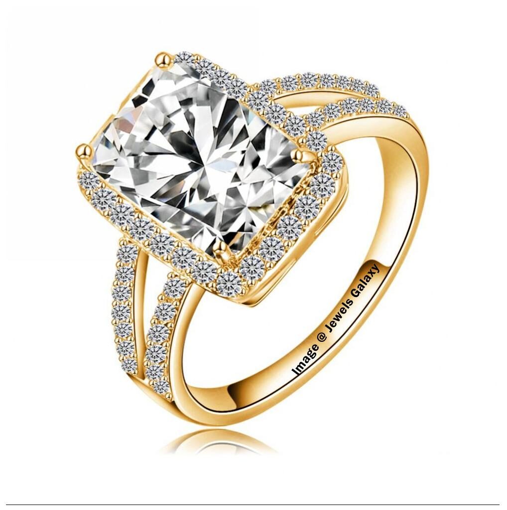 Jewels Galaxy Luxuria Big Rectangle Cut Princess Ring 18K Gold Plated Clear AAA Cubic Zircon Ring Western Style
Jewels Galaxy Luxuria Big Rectangle Cut Princess Ring 18K Gold Plated Clear AAA Cubic Zircon Ring Western Style