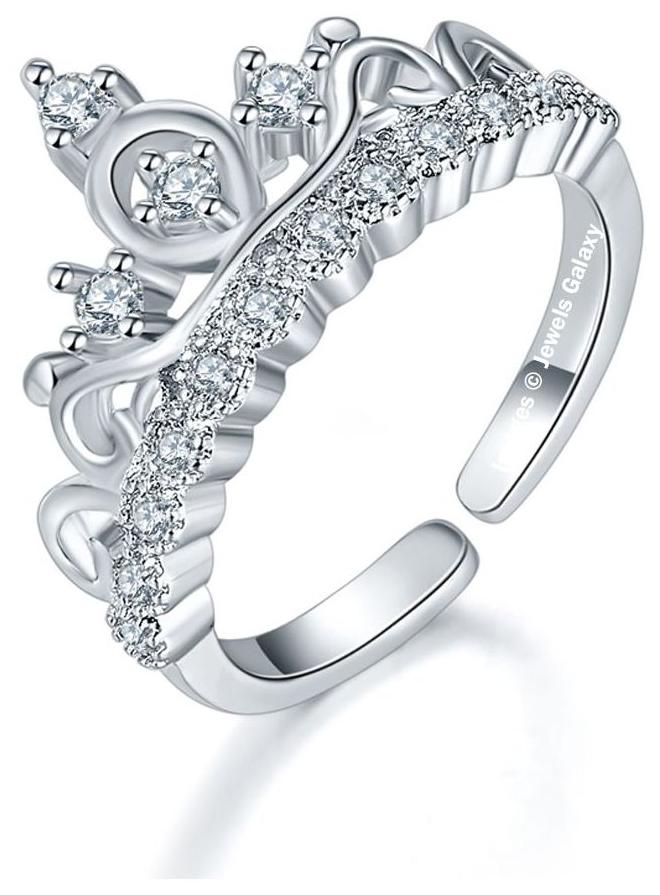 Jewels Galaxy Crystal Elements Luxuria Edition Special Crown Inspired Sparkling White Magnificent Free Size Ring For Women Girls
Jewels Galaxy Crystal Elements Luxuria Edition Special Crown Inspired Sparkling White Magnificent Free Size Ring For Women Girls