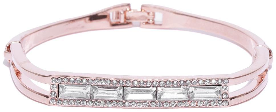 Jewels Galaxy Delicate Rectangle Design Crystal CZ Rose Gold Plated Mesmerizing Charm Bracelet For Women Girls
Jewels Galaxy Delicate Rectangle Design Crystal CZ Rose Gold Plated Mesmerizing Charm Bracelet For Women Girls