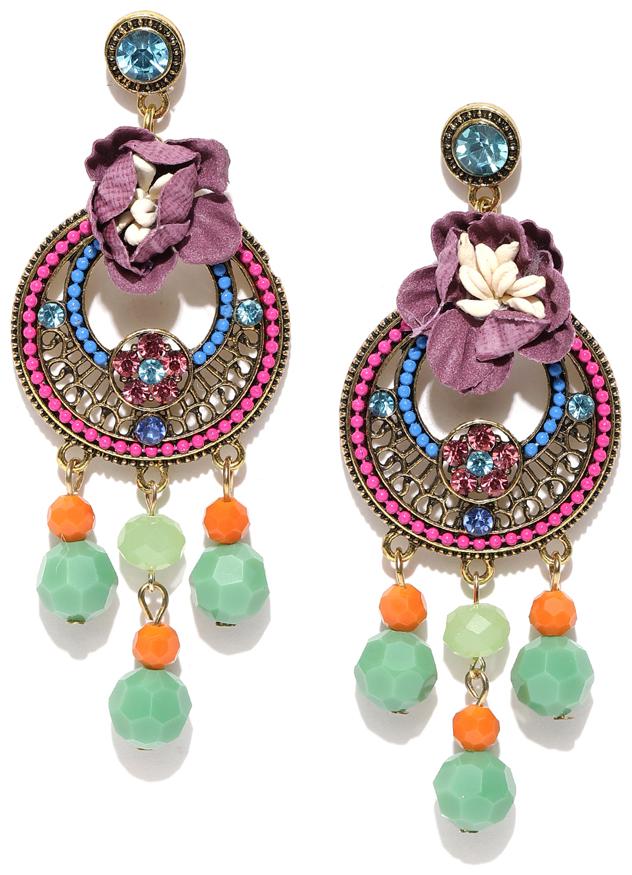 Jewels Galaxy Trendy Floral Design CZ Gold Plated Stunning Multicolor Drop Earrings For Women Girls
Jewels Galaxy Trendy Floral Design CZ Gold Plated Stunning Multicolor Drop Earrings For Women Girls