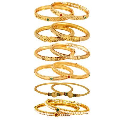 Jewels Galaxy Incredibly Design Handcrafted Pearl Ruby Red-Green Meenakari And Antique Gold Plated Bangles Collection - Pair of 6
Jewels Galaxy Incredibly Design Handcrafted Pearl Ruby Red-Green Meenakari And Antique Gold Plated Bangles Collection - Pair of 6