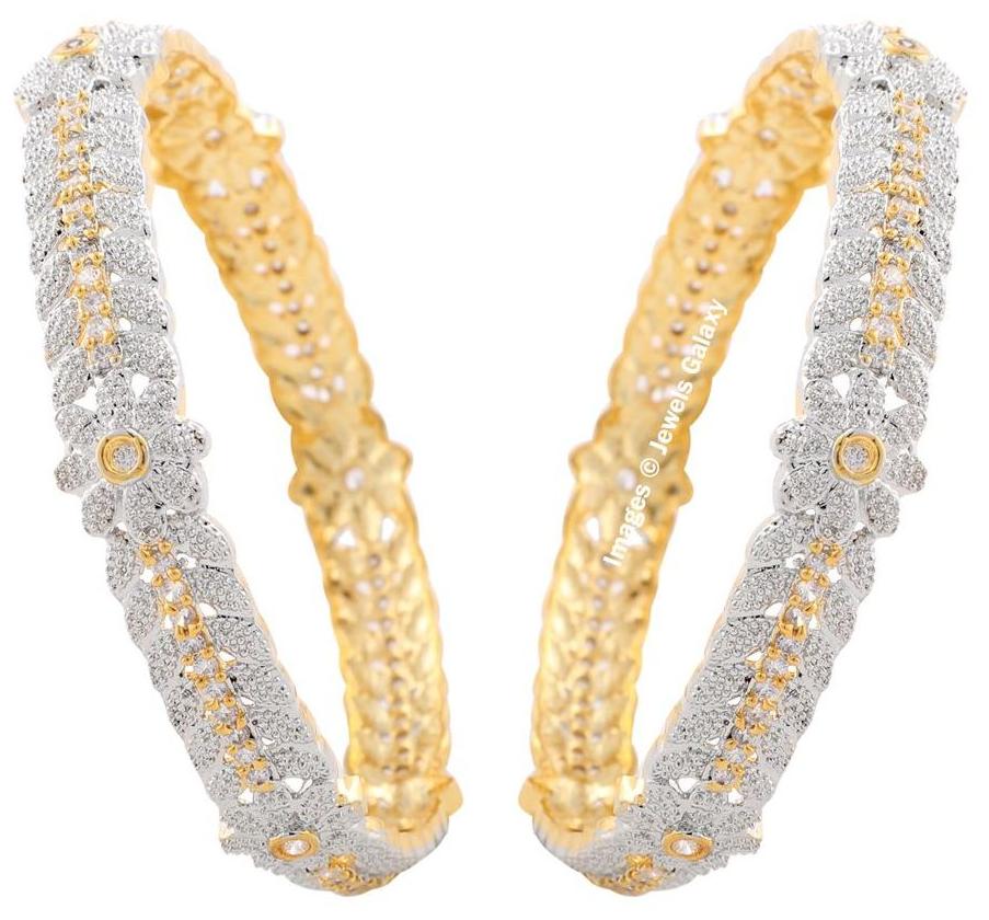 Jewels Galaxy Sparkling Gold Plated Floral Design AD Bangle Set For Women - Set of 2
Jewels Galaxy Sparkling Gold Plated Floral Design AD Bangle Set For Women - Set of 2