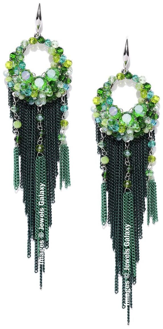Jewels Galaxy Luxuria Edition Brilliant Colors Delicate Onyx Design Gold Plated Wonderful Green Tassel Earrings For Women Girls
Jewels Galaxy Luxuria Edition Brilliant Colors Delicate Onyx Design Gold Plated Wonderful Green Tassel Earrings For Women Girls