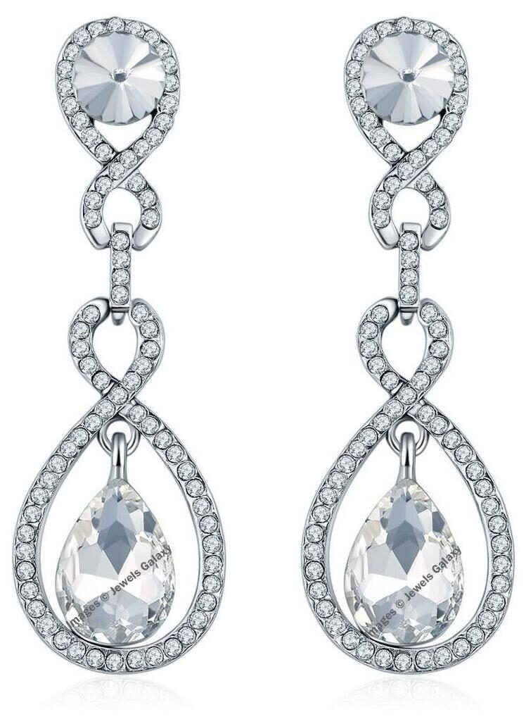 Jewels Galaxy Crystal Elements Luxuria Collection Sparkling White Platinum Plated Stunning Droplet Earrings For Women Girls
Jewels Galaxy Crystal Elements Luxuria Collection Sparkling White Platinum Plated Stunning Droplet Earrings For Women Girls