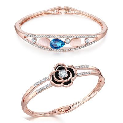 Jewels Galaxy Exclusive Limited Edition Elegant AD Floral Design And 18K Rosegold Plated Crystal Adjustable Marvellous Bracelet For Women Girls - Combo of 2
Jewels Galaxy Exclusive Limited Edition Elegant AD Floral Design And 18K Rosegold Plated Crystal Adjustable Marvellous Bracelet For Women Girls - Combo of 2