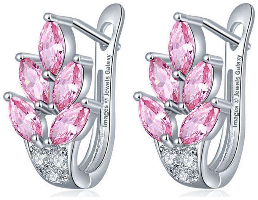 Jewels Galaxy Crystal Elements Exclusive Leaf Designed Pink Color Splendid Earrings For Women Girls
Jewels Galaxy Crystal Elements Exclusive Leaf Designed Pink Color Splendid Earrings For Women Girls
